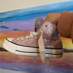 Converse Platform Glitter High-Top Sneakers